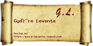 Györe Levente névjegykártya